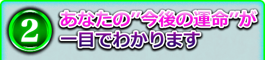 2 あなたの“今後の運命”が一目でわかります